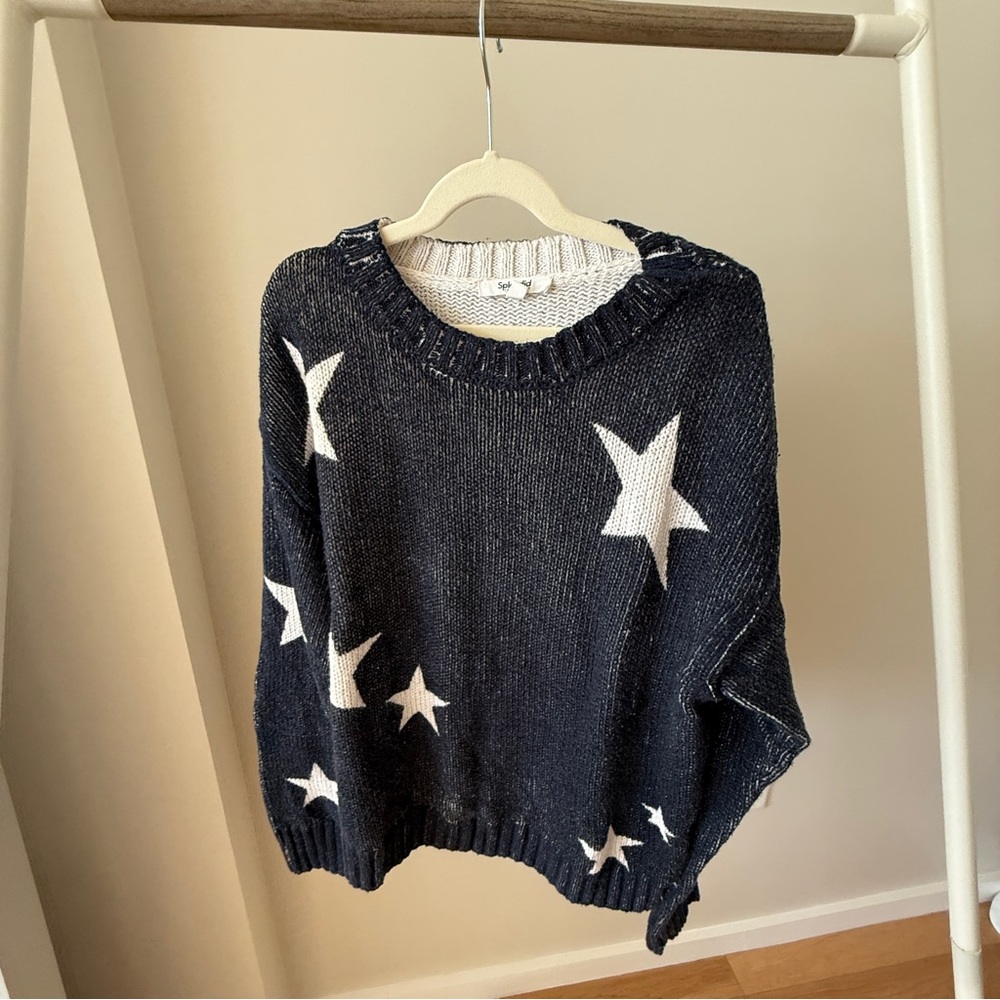 NWOT Splendid Navy Star Sweater